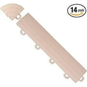 BlockTile R1US5112 Interlocking Ramp Edges with Loop, Beige, 14-Pack