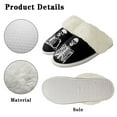 thumbnail image 6 of Chririnla Plush House Slippers for Men Funny Skull Warm Plush Bedroom Shoes with Fur Edges, Casual Non-Slip Fuzzy Slippers, 6 of 7