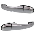 thumbnail image 2 of Rear Pair Exterior Door Handle Compatible with 2005-2009 Hyundai Tucson Chrome Without Key Hole 836502E010 836602E010 HY1520120 HY1521120 GL GLS LX Limited SE 25TH Anniversary Edition, 2 of 5