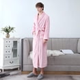 thumbnail image 2 of Gibobby Bata para dormir mujer Mujer Otoño E Invierno Franela Engrosada Felpa Pareja Albornoz Tamaño Extendido Coral Terciopelo Camisón Pijamas(Rosa,XL), 2 of 3