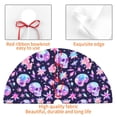 thumbnail image 4 of Yiaed crystal Skull flower cool Print Christmas Tree Skirt , Tree SkirtsTree Mat for Christmas Winter Holiday Indoor Decorations-48", 4 of 7