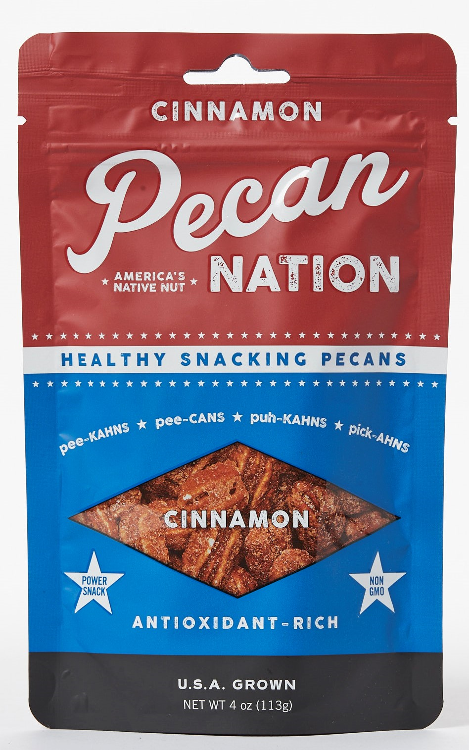 Pecan Nation Cinnamon Roast Pecan Halves, 4 oz