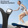 thumbnail image 4 of ZYX Slim Metal Mesh Band for Apple Watch, Women's 16mm Magnetic Loop Strap, Black, 49mm/44mm/45mm/46mm/42mm(series 3 2 1), 4 of 6