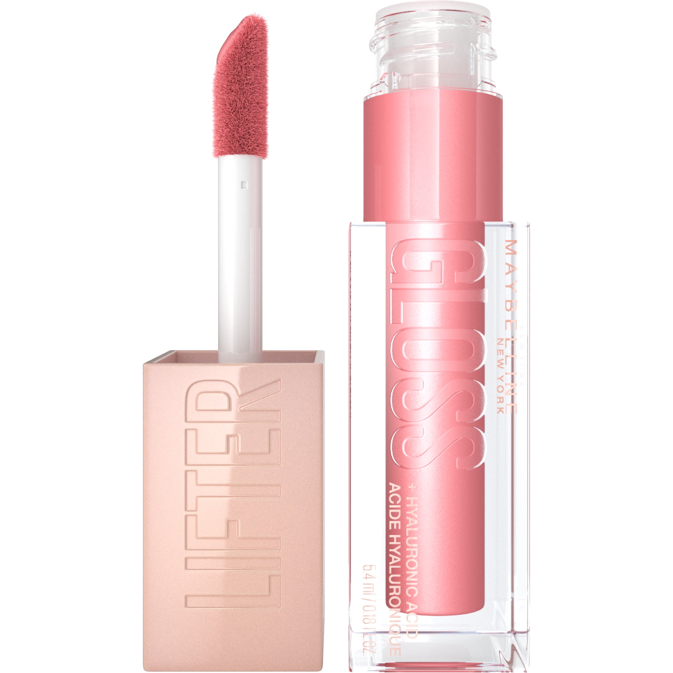 (2 pack) Maybelline Lifter Gloss Long-Lasting Lip Gloss Makeup with Hyaluronic Acid, Silk, 0.18 fl oz