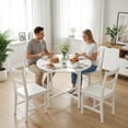 thumbnail image 2 of HOMCOM Folding Dining Table, Collapsible Drop Leaf Table, White, 2 of 10