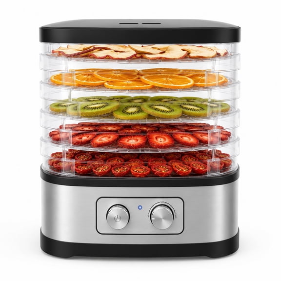 DKMOCO Food Dehydrator Machine, 5 BPA-Free Tray Fruit Dehydrator with Adjustable Temperature Control for Jerky, Fruits & Vegetables
