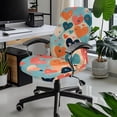 thumbnail image 2 of ZIATUBLES Office Chair Cover Stretch Heart Printed Universal Rotating Chair Slipcovers with Snap Button Stylish Furniture Protector Cover for High Back Chair Seat Backrest Easy to Clean, S, 2 of 7