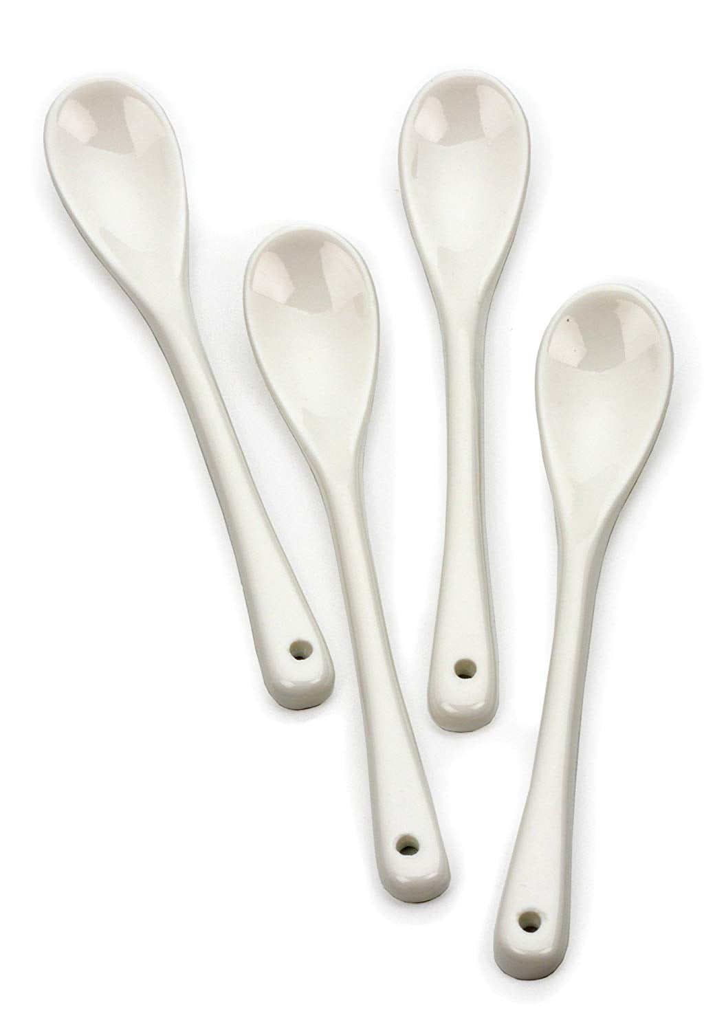 Lovely set of Four Polished Horn Egg Spoons With Scottish Thistle End 
