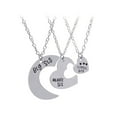 thumbnail image 1 of FELTECHELECTR Collar con colgante de corazón de rompecabezas para mujer, ideal como regalo de graduación (plata)., 1 of 6