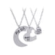 thumbnail image 1 of EeaseMX Collar con colgante de corazón de rompecabezas para mujer, ideal como regalo de graduación (plata)., 1 of 7