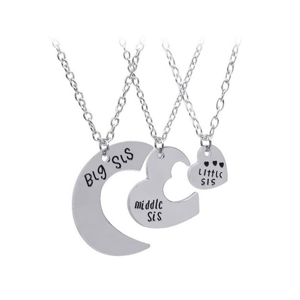 EeaseMX Collar con colgante de corazón de rompecabezas para mujer, ideal como regalo de graduación (plata).