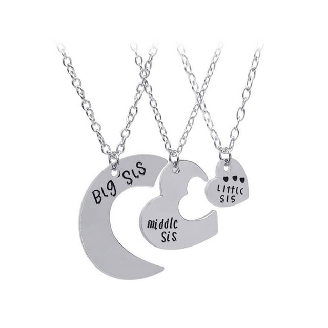 FELTECHELECTR Collar con colgante de corazón de rompecabezas para mujer, ideal como regalo de graduación (plata).