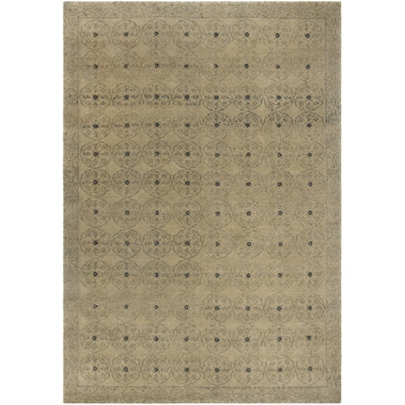 SAFAVIEH Tahoe Thelma Quatrefoil Shag Area Rug, 6'7" x 6'7" Square, Blue/White