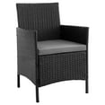 thumbnail image 4 of Manhattan Comfort Imperia 4-Piece Rattan Patio Conversation Set in Gray, 4 of 5