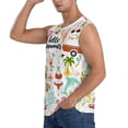 thumbnail image 3 of Goofa Hello Summer Printed Men's Sleeveless T-Shirt - Athletic Gym Workout Tank Top for Men - Moisture-Wicking, UPF 30+ Quick-Dry Muscle Tee-3X-Large, 3 of 8