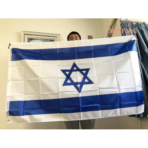 Drapeau Ciel Israël Drapeau National 90x150cm Polyester Isr Il Drapeaux Nationaux Bannière Décoration Maison Tw