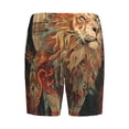 thumbnail image 7 of Daiia Majestic Cosmic Lion Mens Woven Stretch Pajama Short,Short Pajama Pants-3X-Large, 7 of 7