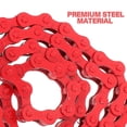 thumbnail image 3 of Cycling Accessory Red Bicycle Chain 1Pcs 47.2x0.28x0.28in, 3 of 7