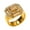 Gold, variant on Cubic Zirconia Rings for Men Square Stainless Steel Unique Personalized Statement Silver Gold Plated Vintage Cool Dainty Jewelry Gold Size 9