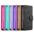 thumbnail image 7 of For Apple iPhone 14 Pro Max (6.7") Wallet Magnetic Detachable Zipper Pocket Leather Flip Pouch 7 Credit Card Slots Case Cover fit iPhone 14 Pro Max - Purple, 7 of 7