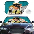 thumbnail image 2 of Balery I Love Sushi Windshield Sun Shade, Car Front Window Sunshade Cover ,Automotive Interior Portected Blocks Uv Rays For Car Pickup Truck Suv Accessories- Small, 2 of 7