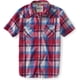 thumbnail image 1 of Aeropostale - Camisa con botones para hombre, diseño de bulldog a cuadros, color morado, grande, 1 of 1