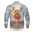 thumbnail image 2 of Playful Shiba Inu Welcomes Winter Snowy Day with Cardinal Bird All Over Print 3D Baseball Jacket Yorkie Dog Lover Gifts Bomber Jacket Softball - 12017, 2 of 6