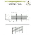 thumbnail image 5 of Zippity Outdoor Products Maui No-Dig Charcoal WoodTek Vinyl Garden Fence Kit, (3 Panels), 25.5 in. H x 72 in. W, 5 of 11