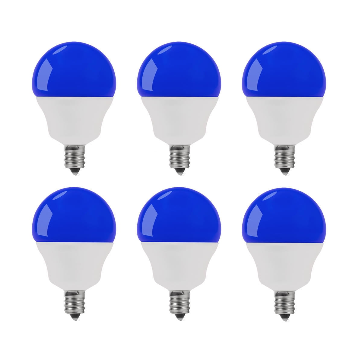 YANSUN Blue G14 LED Light Bulbs, 40W Equivalent (5W), E12 Candelabra