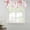 Pink, variant on Pink Floral Art Tie Up Valance Curtains for Windows, Kitchen Curtains Window Treatments, Watercolor Botanical Spring Flowers Short Window Shades Valances for Bedroom Bathroom Cafe 42"x18"