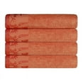 thumbnail image 2 of Superior Wisteria Floral Cotton Bath Towels, Set of 4, Mandarin Orange, 2 of 8