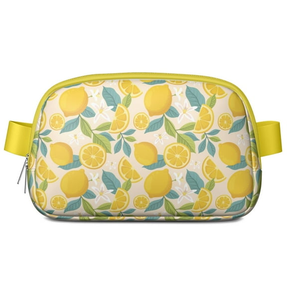 Lemon Lover's Fanny Pack – Waterproof Adjustable Waist Bag with Bright Yellow Lemon Print, Perfect for Summer & Fresh Vibes