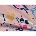 thumbnail image 5 of oneOone Rayon Light Pink Fabric Ocean Life Craft Projects Decor Fabric Printed By The Yard 56 Inch Wide, 5 of 5
