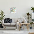thumbnail image 2 of Live Love Laugh Sentiment Bold Abstract Paint Typography Typography Framed Art Print Wall Art, 17x17, 2 of 7