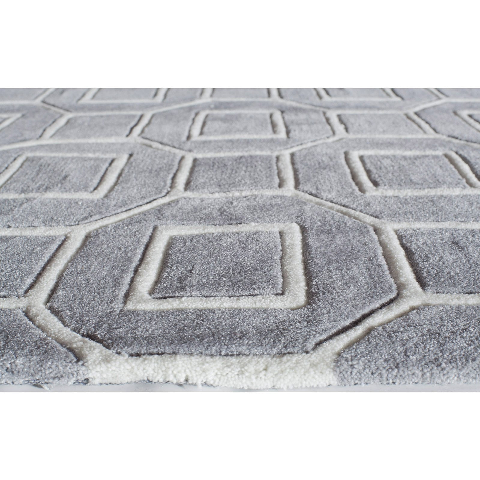 Rugs America Jourdan Collection Tiles grey 6215A Contemporary Geometric Area Rug 5' x 8'