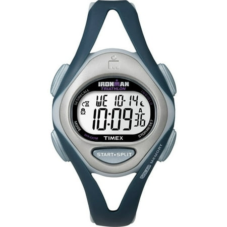 Timex Women's Ironman Sleek 50 Mid-Size Watch, Blue Resin Strap