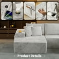 thumbnail image 4 of 104.3" Modular Sectional Sofa, Black Boneless Couch Left Chaise L Shaped Couch with USB Ports, 2 Cup Holders, 2 Side Storage Bags & Lint Remover, No Assembly Sectional Couches for Living Room, 4 of 10