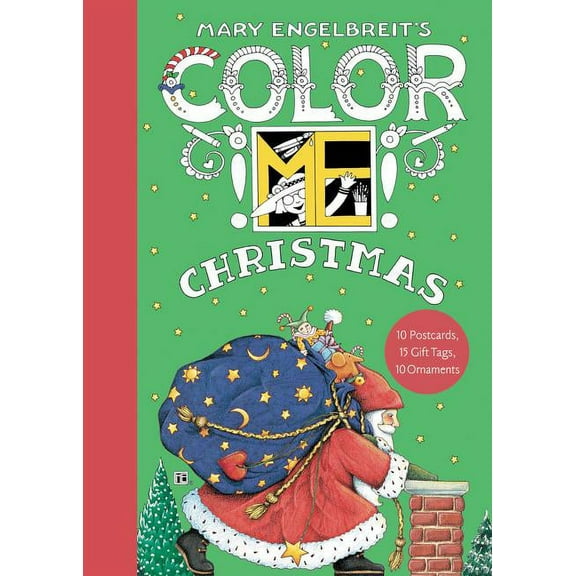 Mary Engelbreit's Color Me Christmas Book of Postcards: A Christmas Holiday Book for Kids, (Paperback)