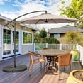 thumbnail image 5 of Costway 10 ft Brown Patio Offset Umbrella, UV Protection, 5 of 12