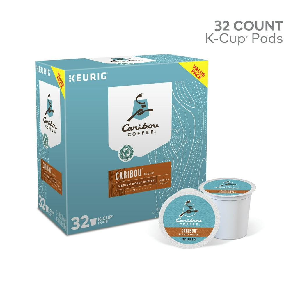 Caribou Coffee Caribou Blend K-Cup Pods, Medium Roast, 32 Count for