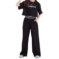 thumbnail image 2 of Jumpingount Banquete Niñas Camiseta de algodón de manga corta Conjunto de pantalones de pierna ancha Viajar Senderismo Niños Diseño simple Tops conjuntos de ropa Blanco 130cm, 2 of 6