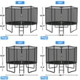 thumbnail image 3 of YORIN Trampoline for 2-3 Kids, 8 FT 10FT 12FT 14FT Trampoline for Adults with Enclosure Net, Ladder, Light, 800LBS Weight Capacity Outdoor Round Recreational Trampoline, Heavy Duty Trampoline, 3 of 8