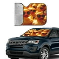 thumbnail image 2 of Yiaed Sunglasses Yellow Duck Print Car Windshield Sunshade Front Auto Car Front Window Sun Shade Foldable Sun Visor Shield Cover Auto Accessories for Sedan SUV Truck-Small, 2 of 5