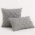 thumbnail image 2 of Nvzi -b Set of 2 Decorative Boho Throw Pillow Covers 12x20 Inch Cotton Linen Diamond Jacquard Pattern Cushion Covers for Sofa Couch Bed (Light Grey, 12"x20"), 2 of 2