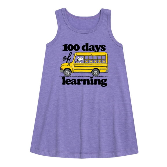 Peanuts - 100 Days Of Learning - Toddler & Youth Girls A-line Dress