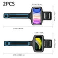 thumbnail image 4 of TENDYCOCO 2pcs Sports Phone Holder Armband Portable Cellphone Bag for Jogging Running Cycling Hiking Black, 4 of 8