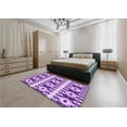 thumbnail image 4 of Ahgly Company Indoor Square Patterned Dark Orchid Purple Area Rugs, 7' Square, 4 of 6