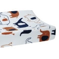 thumbnail image 2 of Lambs & Ivy Playful Elephant White/Blue Baby/Infant Changing Pad Cover, 2 of 4