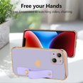 thumbnail image 5 of Designed for iPhone 14 Plus Case with Strap Stand Love Hearts Design for Women Girl, Plating with Wristband Kickstand Camera Lens Protection Bumper for iPhone 14 Plus 6.7"-Purple, 5 of 12