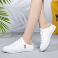 thumbnail image 4 of Fashion Comfortable Canvas Sneakers for Women, Casual Slip-On shoes, Anti-Slip Breathable Backless Shoes, 4 of 10